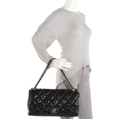 Chanel Glazed Caviar Medium Nature Flap Bag Black 2 of 7