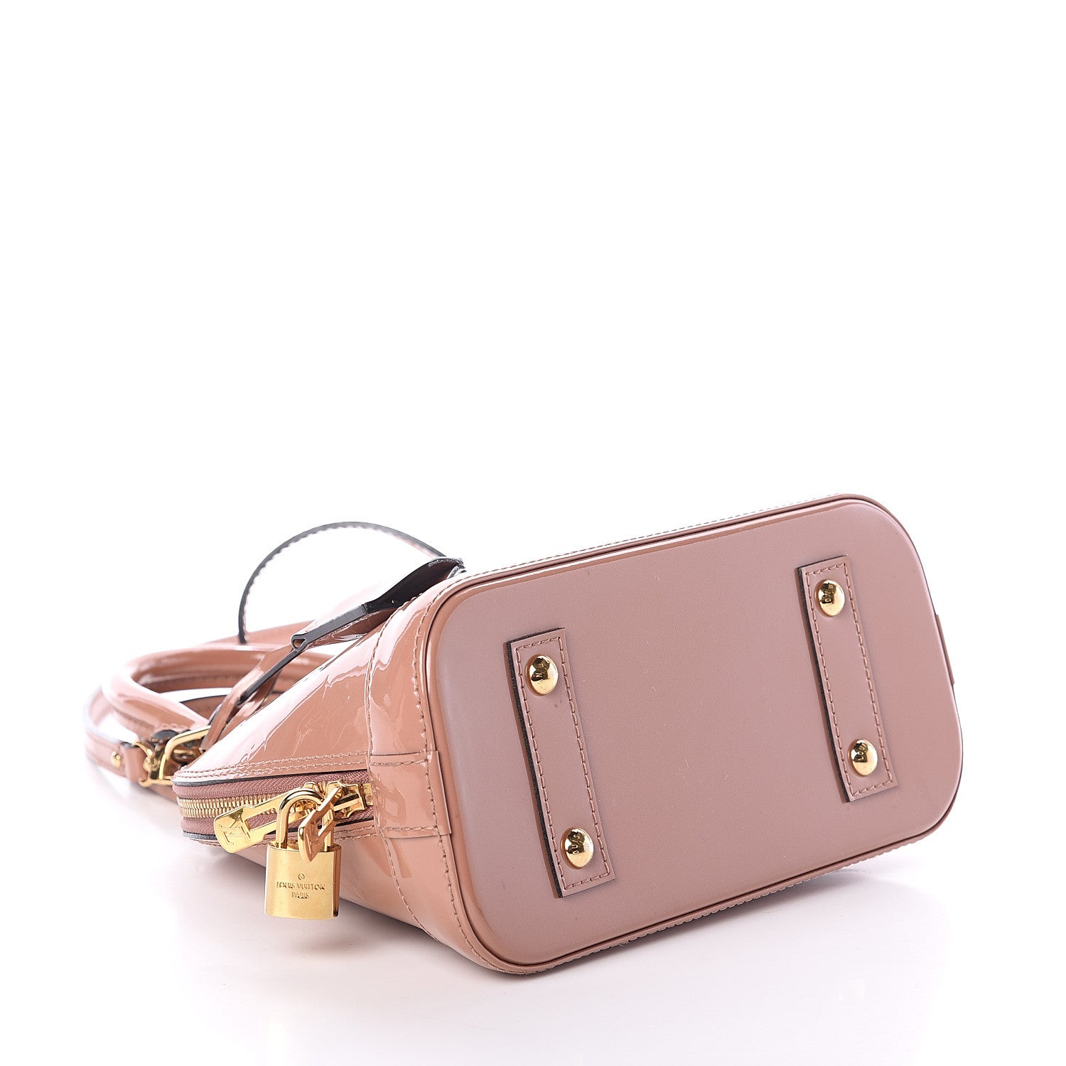Louis Vuitton Vernis Alma BB Rose Velours 3 of 8