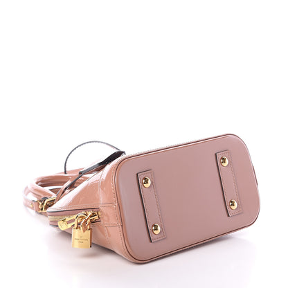 Louis Vuitton Vernis Alma BB Rose Velours 3 of 8