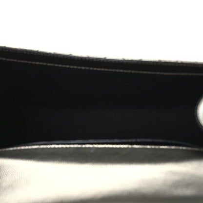 Saint Laurent Grain De Poudre Textured Mixed Matelasse Medium Triquilt Monogram Satchel Piombo 5 of 13