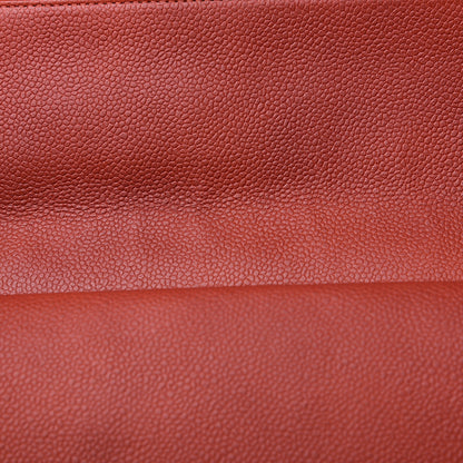 Chanel Caviar Quilted Maxi Double Flap Dark Orange 13 of 15