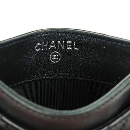 Chanel Lambskin Chevron Quilted Card Holder So Black 6 of 8