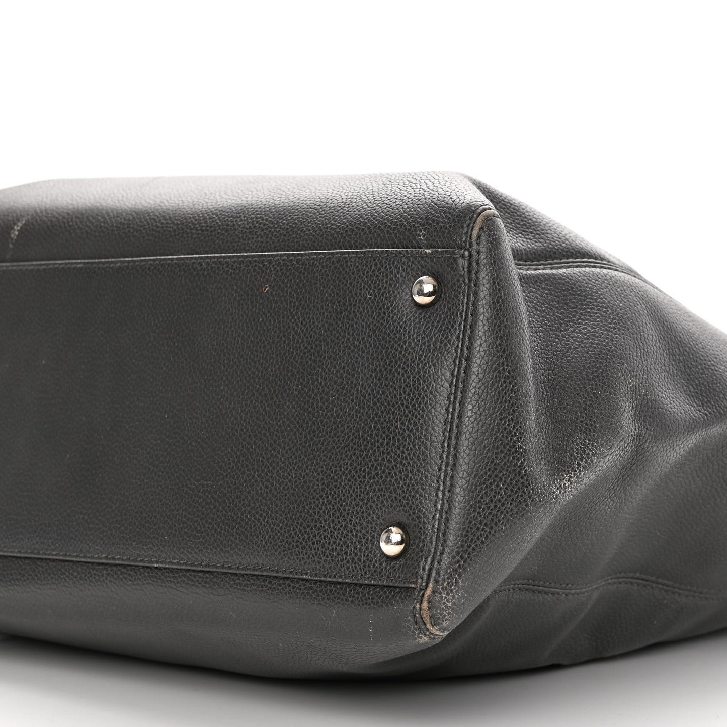 Calfskin Tall Cerf Tote Dark Grey