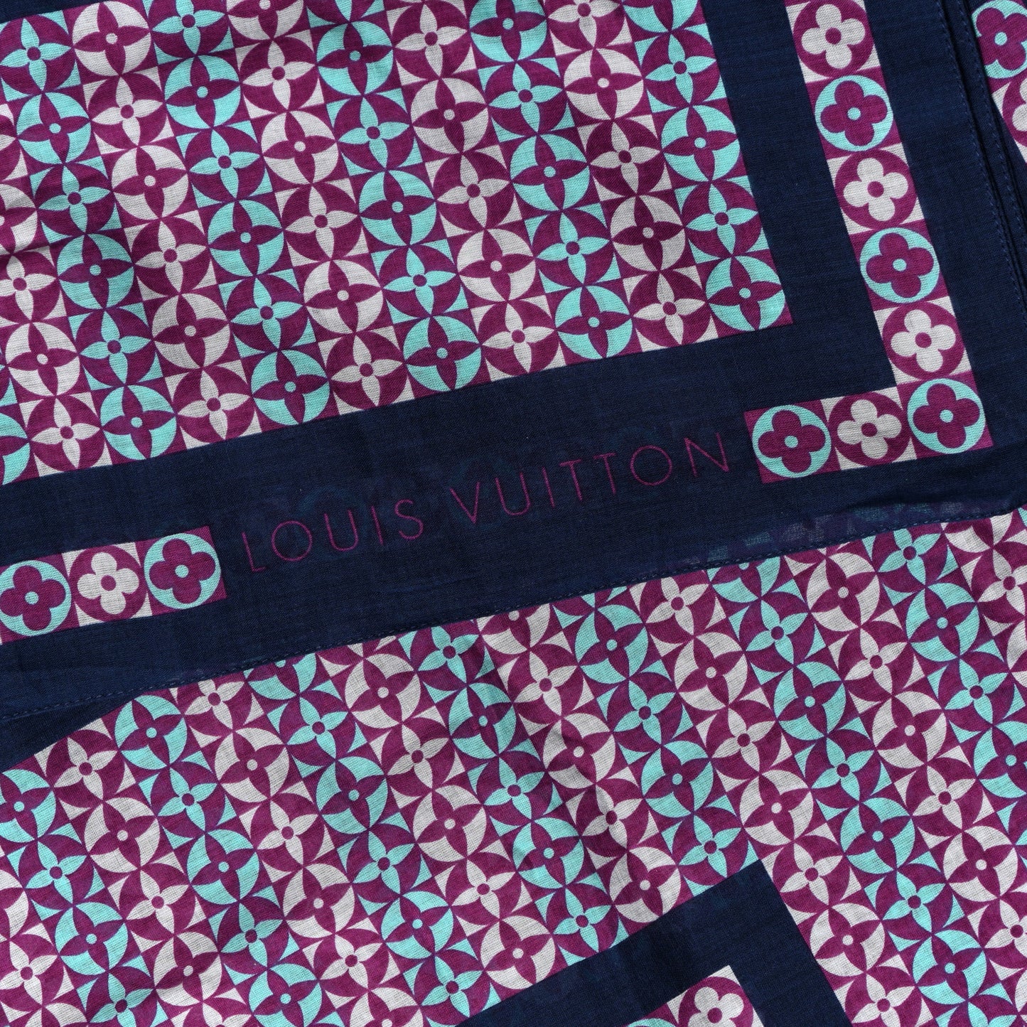 Cotton Monogram Shawl Multicolor