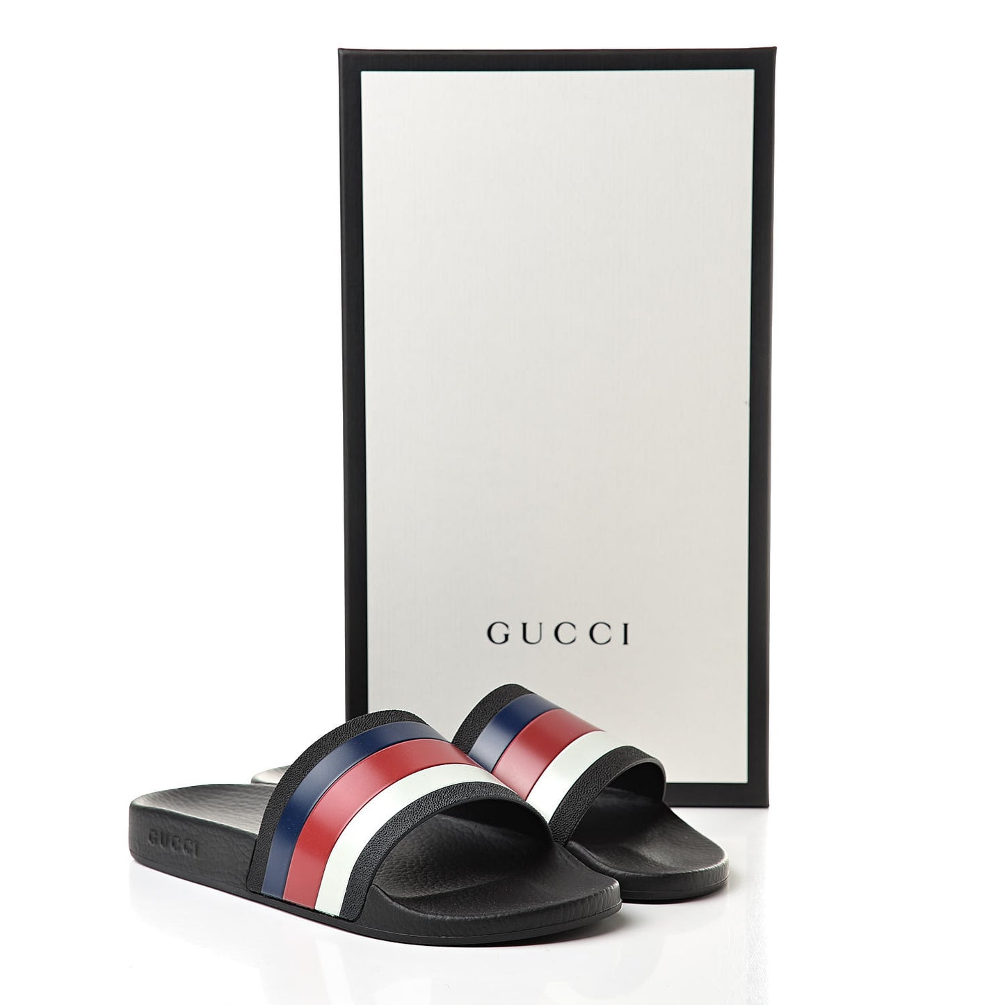 Rubber Web Mens Pool Slide Sandals 6 Black Mystic White Hibiscus Red Marine