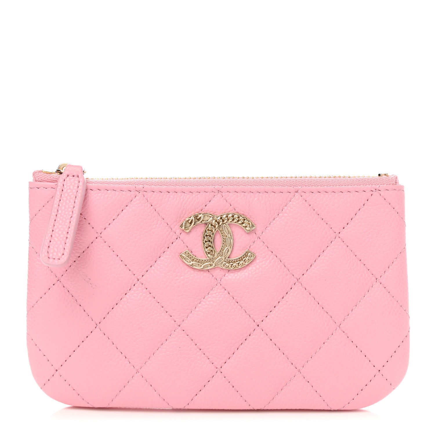 Chanel Caviar Quilted Small Multi Chain Cosmetic Case Light Pink 1 of 9