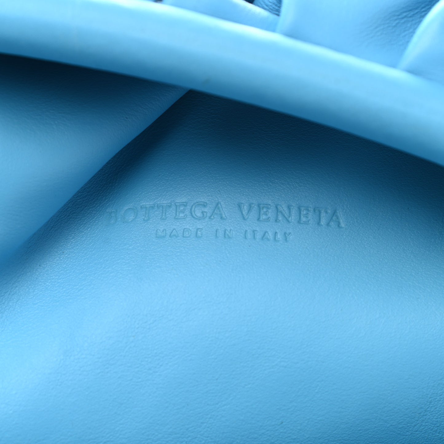 Smooth Butter Calf The Pouch Oversized Clutch Sky Blue