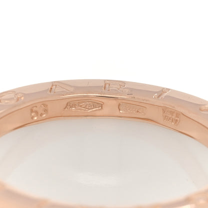 Bulgari 18K Rose Gold White Ceramic B.Zero1 Four-Band Ring 53 6.25 4 of 4