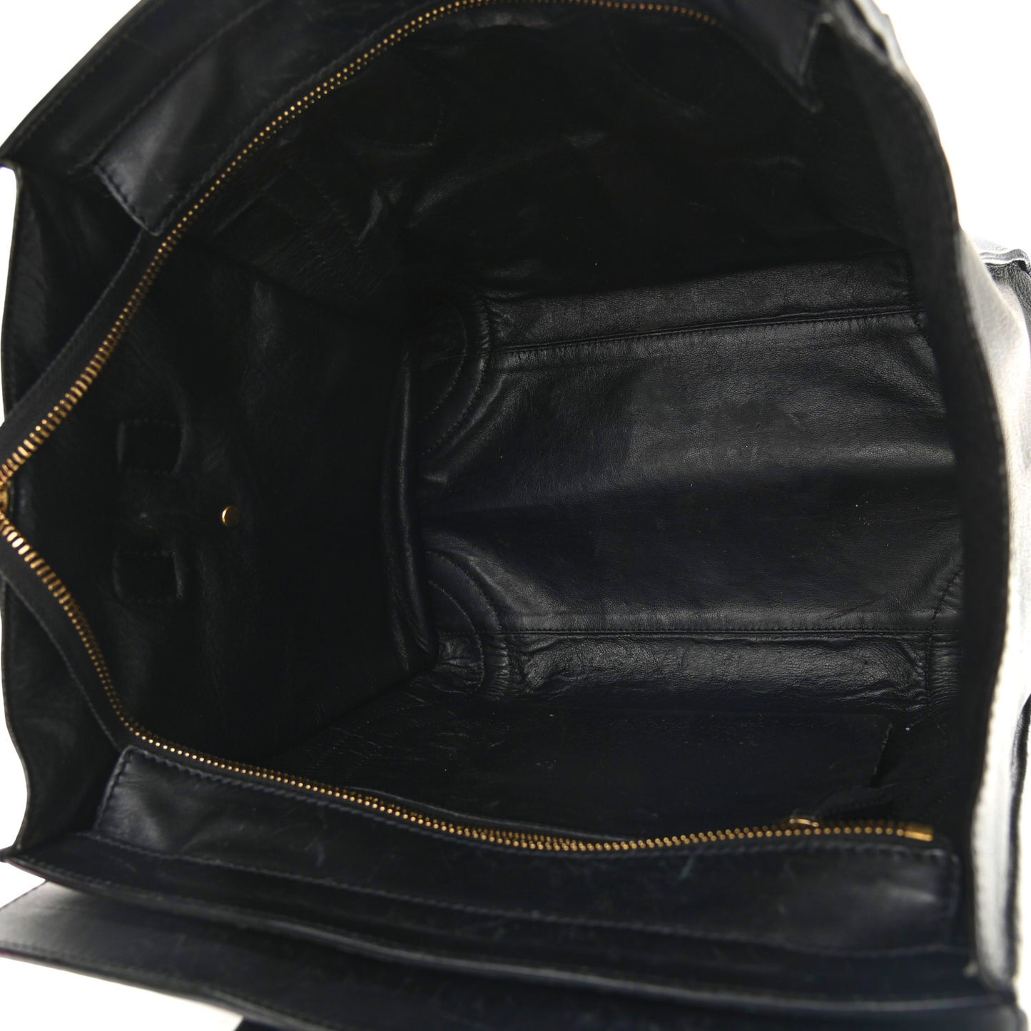 Smooth Calfskin Mini Bi-Color Luggage Forest Black