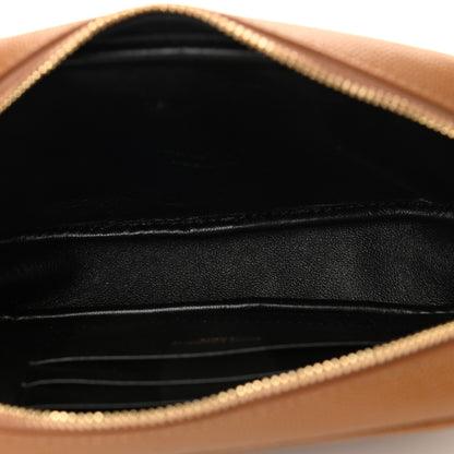 Saint Laurent Grain De Poudre Matelasse Monogram Mini Lou Camera Bag Dark Natural 4 of 11
