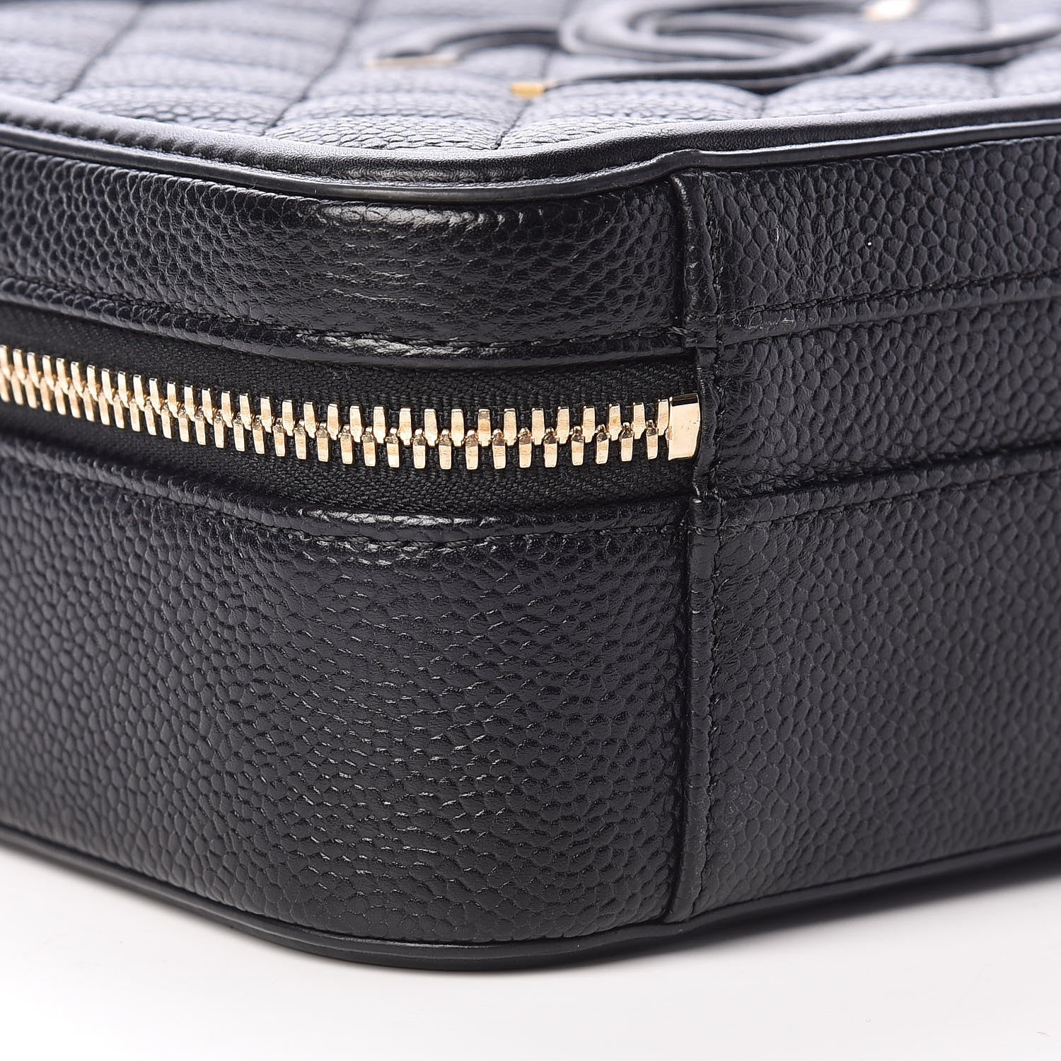 Chanel Caviar Quilted Medium CC Filigree Vanity Case Black 9 of 10