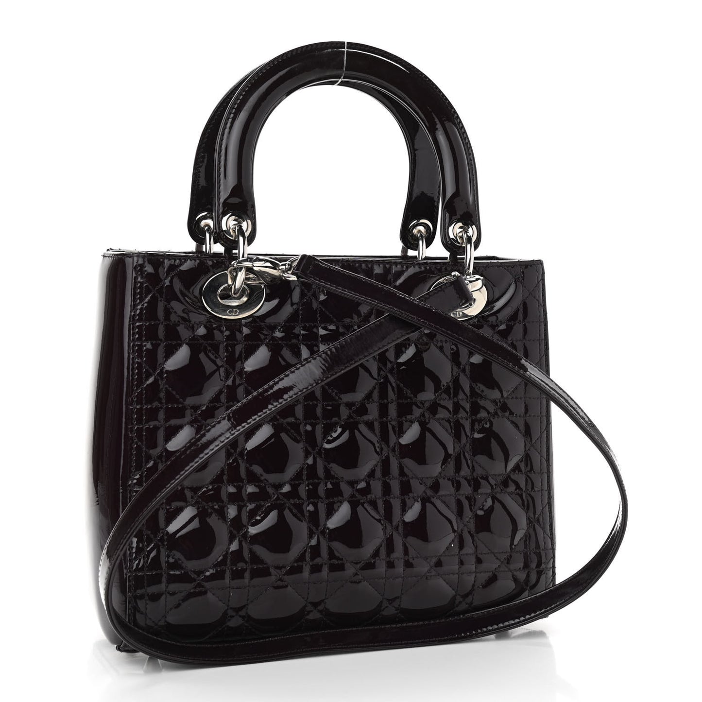 Patent Cannage Medium Lady Dior Violet Purple