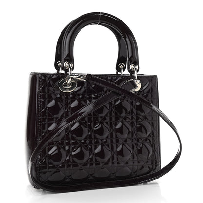Christian Dior Patent Cannage Medium Lady Dior Violet Purple 3 of 12