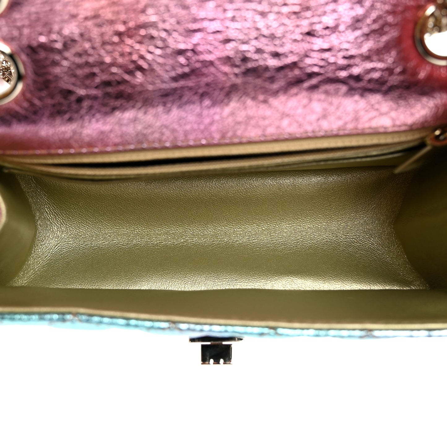 Metallic Goatskin Quilted Mini 2.55 Reissue Flap Multicolor