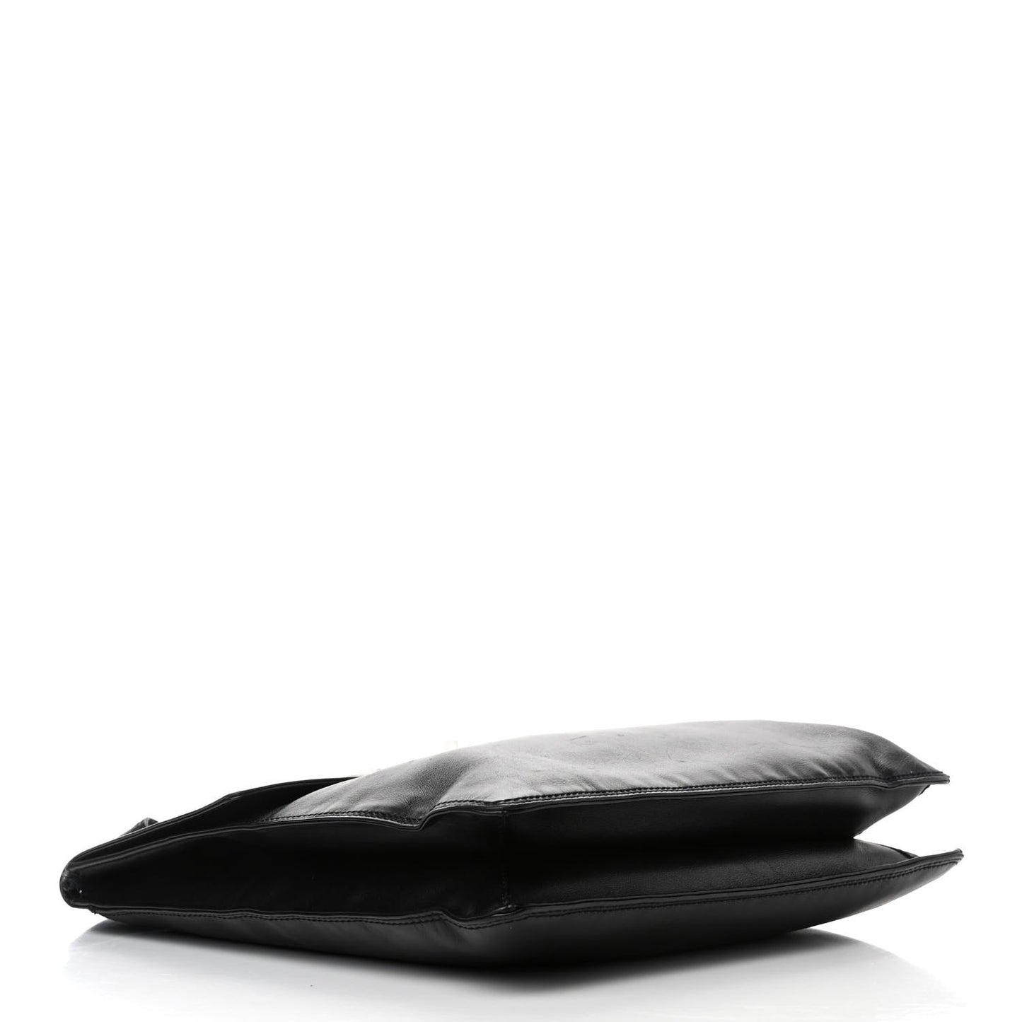 Lambskin CC Shoulder Flap Bag Black