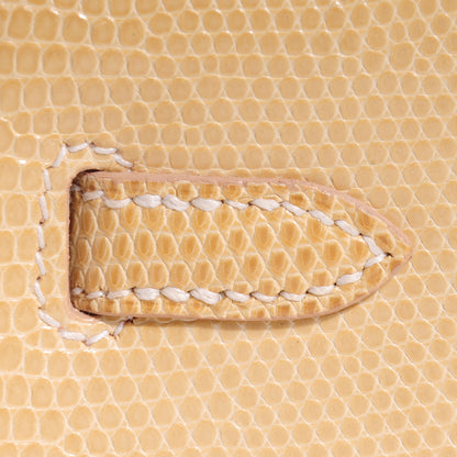Hermes Lizard Kelly Pochette Clutch Beige 7 of 15