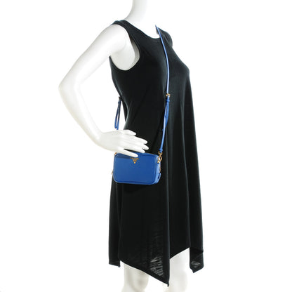 Prada Saffiano Mini Camera Crossbody Azzurro 2 of 8