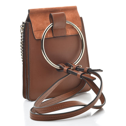 Chloe Suede Calfskin Mini Faye Bracelet Bag Tobacco 3 of 10