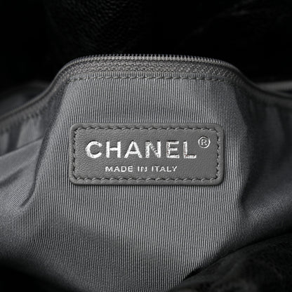 Chanel Distressed Glazed Caviar Quilted Large Elastic Tote Black 6 of 12
