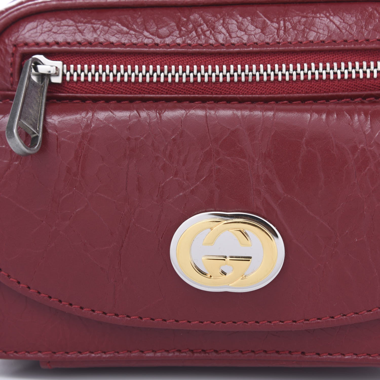 Gucci Fluffy Calfskin Mini Morpheus Belt Bag 70 28 Red 11 of 12