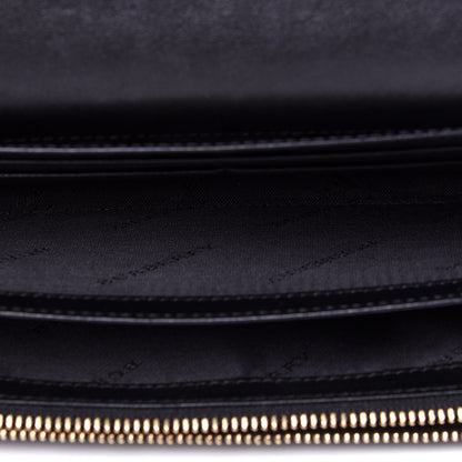 Burberry Calfskin Horseferry Check Porter Continental Wallet Black 5 of 12