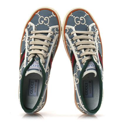 Gucci Cotton GG Monogram Web Womens 1977 Tennis Sneakers 39 Philod Ivory Mystic White 2 of 13