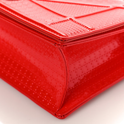 Christian Dior Patent Micro-Cannage Medium Diorama Flap Bag Red 8 of 8