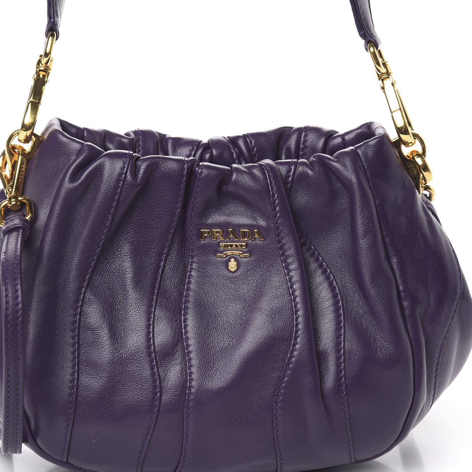 Prada Nappa Stripes Hobo Viola 8 of 10