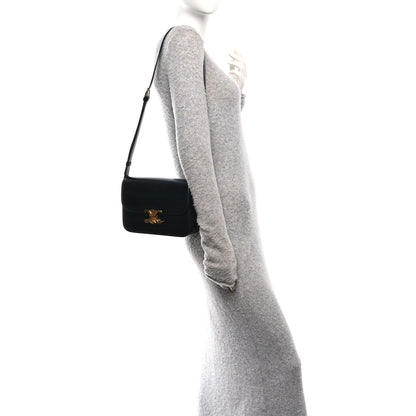 Celine Shiny Calfskin Medium Triomphe Black 2 of 10
