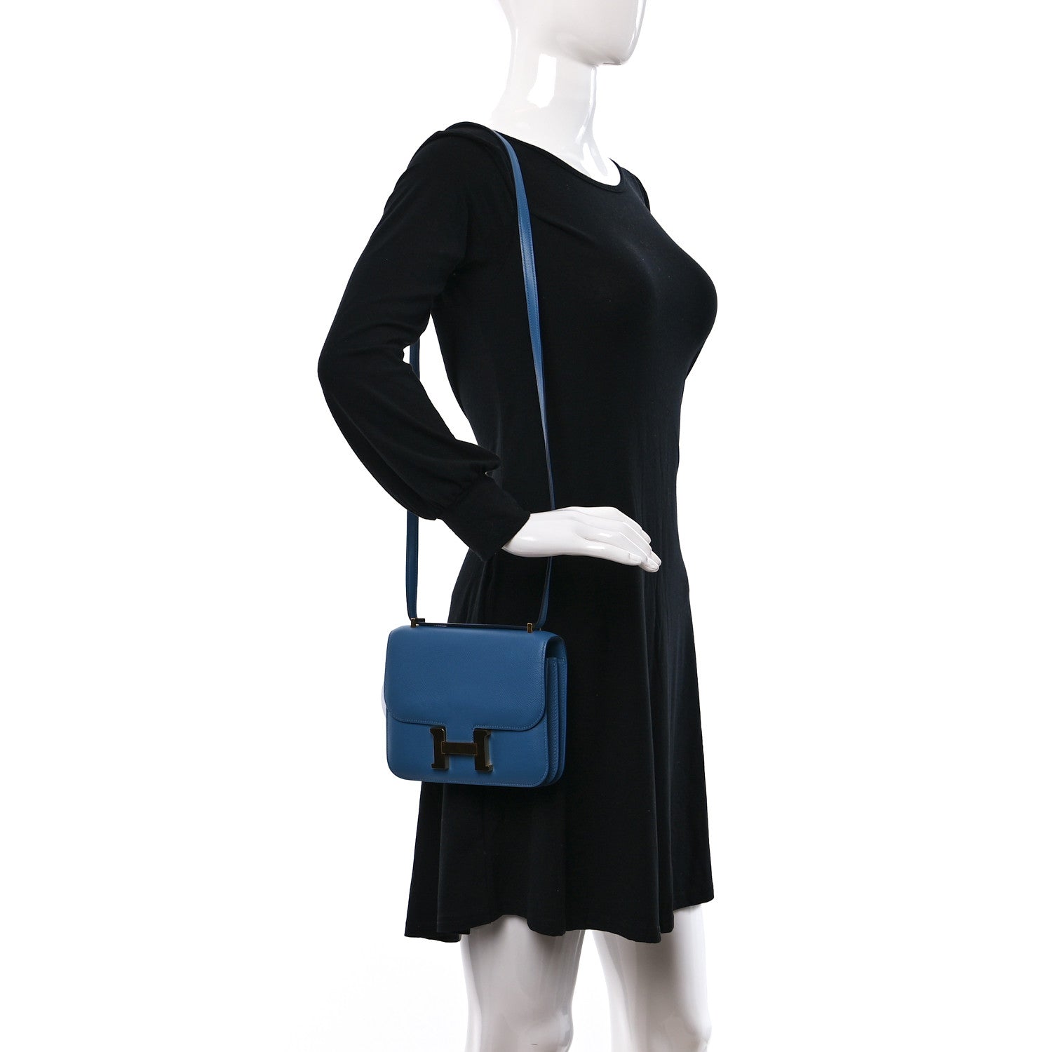 Hermes Epsom Constance 18 Bleu Azur 2 of 9