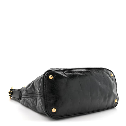 Prada Vitello Shine Hobo Black 4 of 12