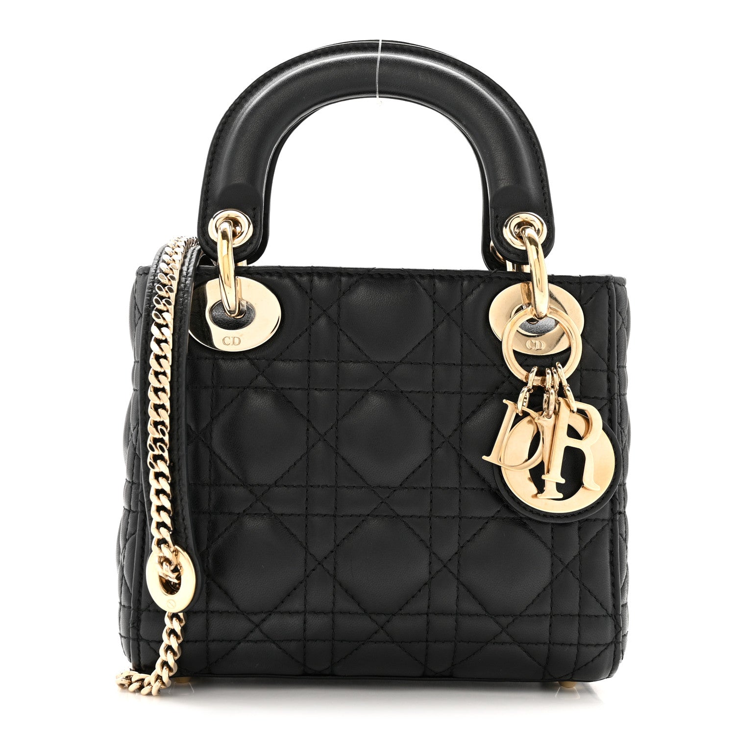 Christian Dior Lambskin Cannage Mini Lady Dior Black 1 of 11