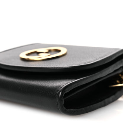 Gucci Roxy Calfskin Medium Blondie Chain Wallet Black 10 of 11
