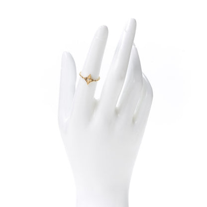 Louis Vuitton 18K Yellow Gold Diamond Idylle Blossom Chain Ring 51 5.75 2 of 5