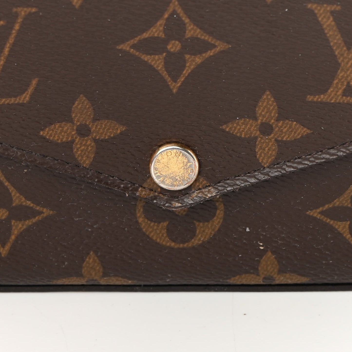 Monogram Pochette Felicie Chain Wallet Fuchsia