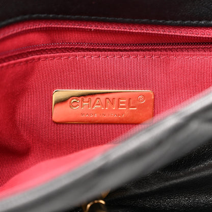 Chanel Shiny Goatskin Quilted Medium Chanel 19 Flap Black 6 of 9