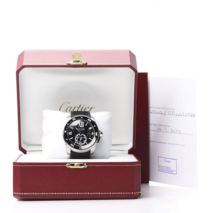 Cartier Stainless Steel Rubber 42mm Calibre de Cartier Diver Automatic Watch Black 9 of 9