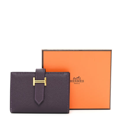Hermes Epsom Mini Bearn Wallet Raisin 9 of 9