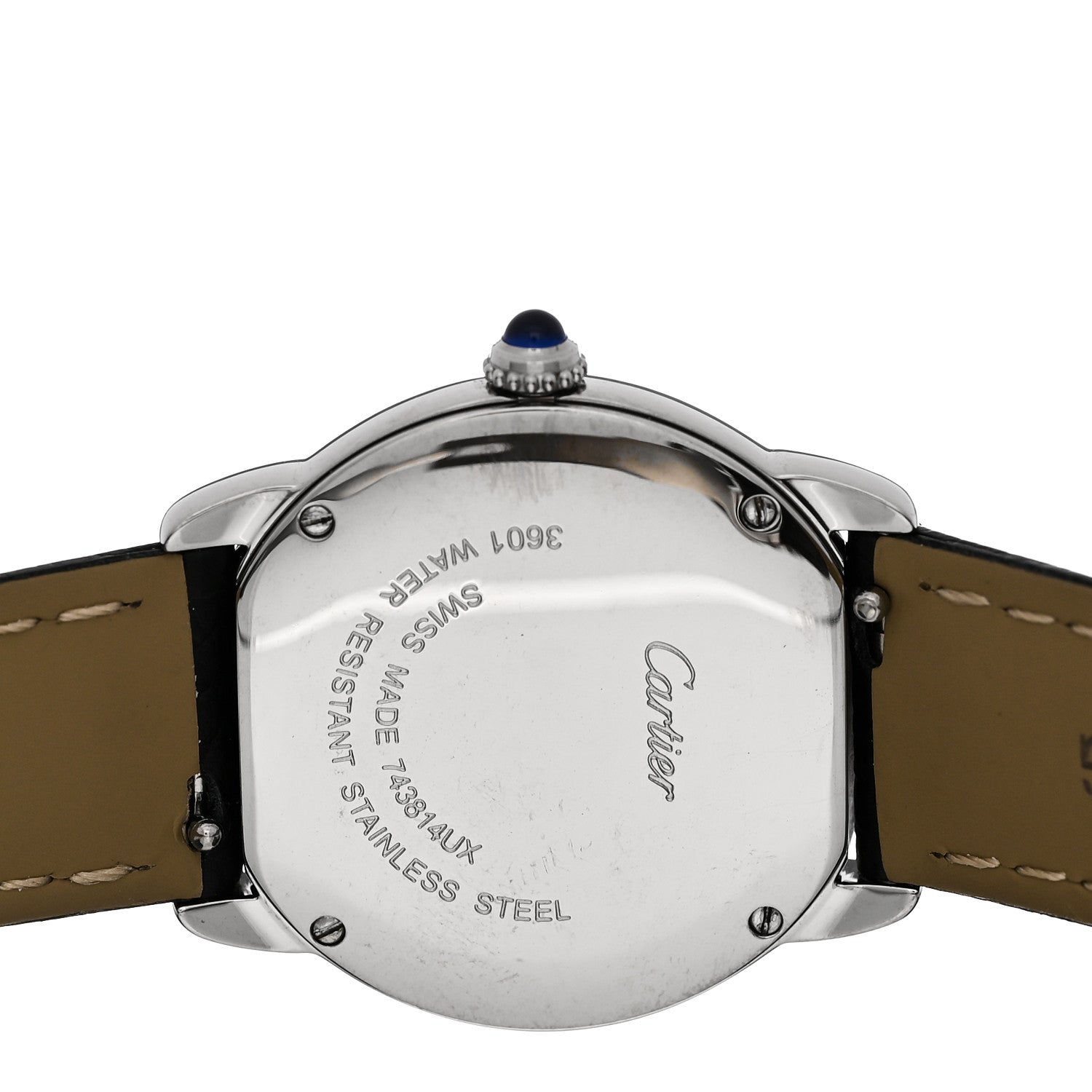Cartier Stainless Steel Calfskin 29mm Ronde Solo Quartz Watch 4 of 5
