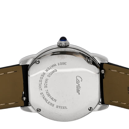 Cartier Stainless Steel Calfskin 29mm Ronde Solo Quartz Watch 4 of 5