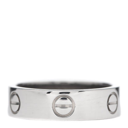 Cartier 18K White Gold 5.5mm LOVE Ring 55 7.25 3 of 4