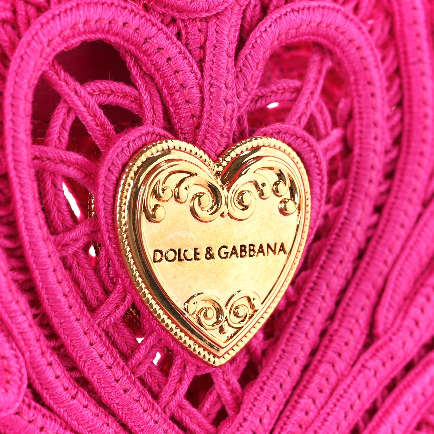Dolce & Gabbana Cordonetto Lace Shoulder Bag Fuchsia 7 of 12