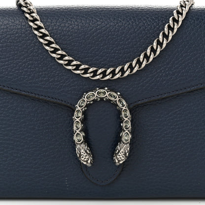 Gucci Calfskin Mini Dionysus Chain Wallet Blue Agata Black Diamond 7 of 10