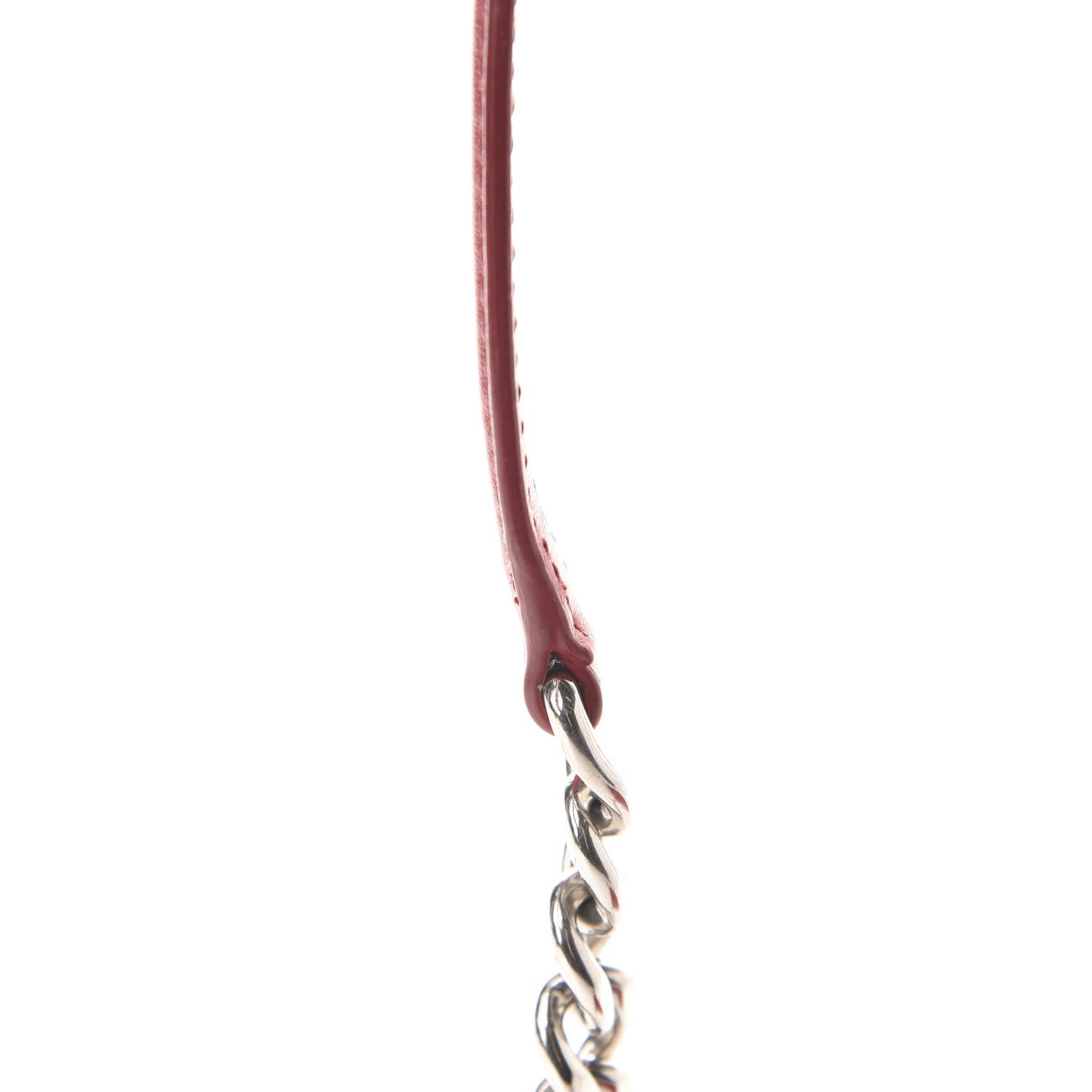 Saffiano Soft Calfskin Chain Crossbody Bag Fuoco