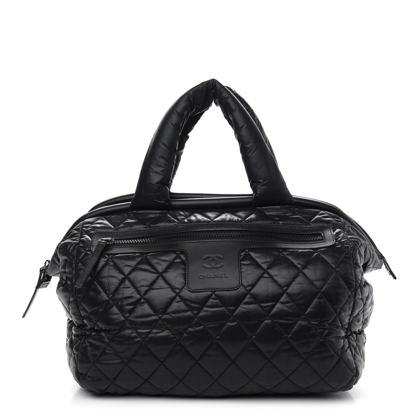 Nylon Quilted Medium Coco Cocoon Tote Black