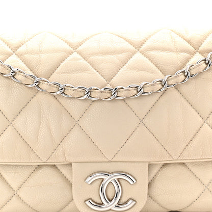 Chanel Glazed Caviar Medium Nature Flap Bag White 14 of 19