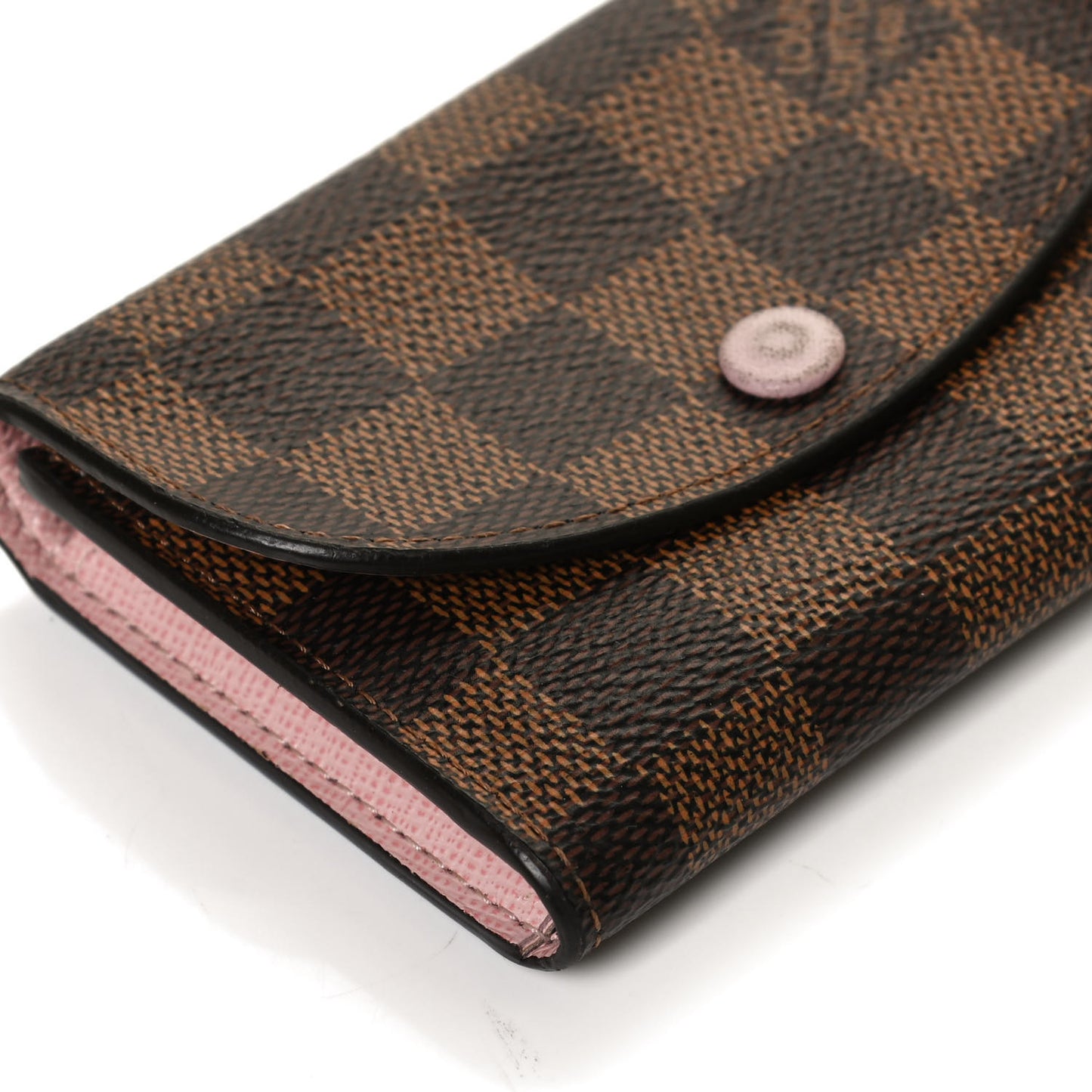 Damier Ebene Rosalie Coin Purse Rose Ballerine