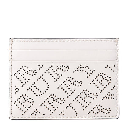 Burberry Calfskin Perforated Sandon Card Card Case White 1 of 10