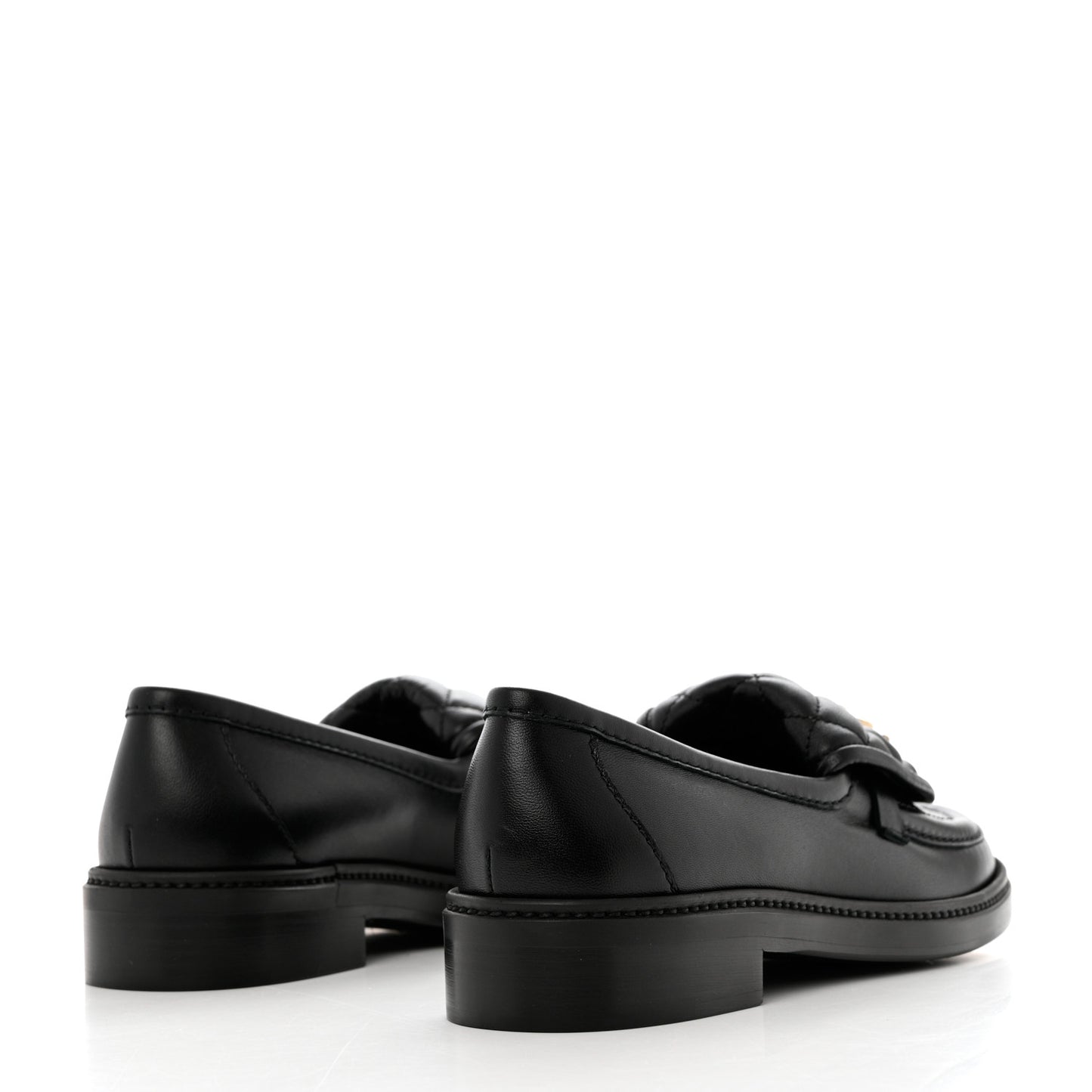 Lambskin Quilted CC Turnlock Loafers 37.5 Black