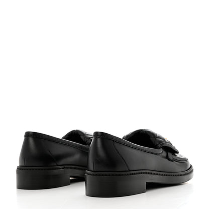 Chanel Lambskin Quilted CC Turnlock Loafers 37.5 Black 4 of 12
